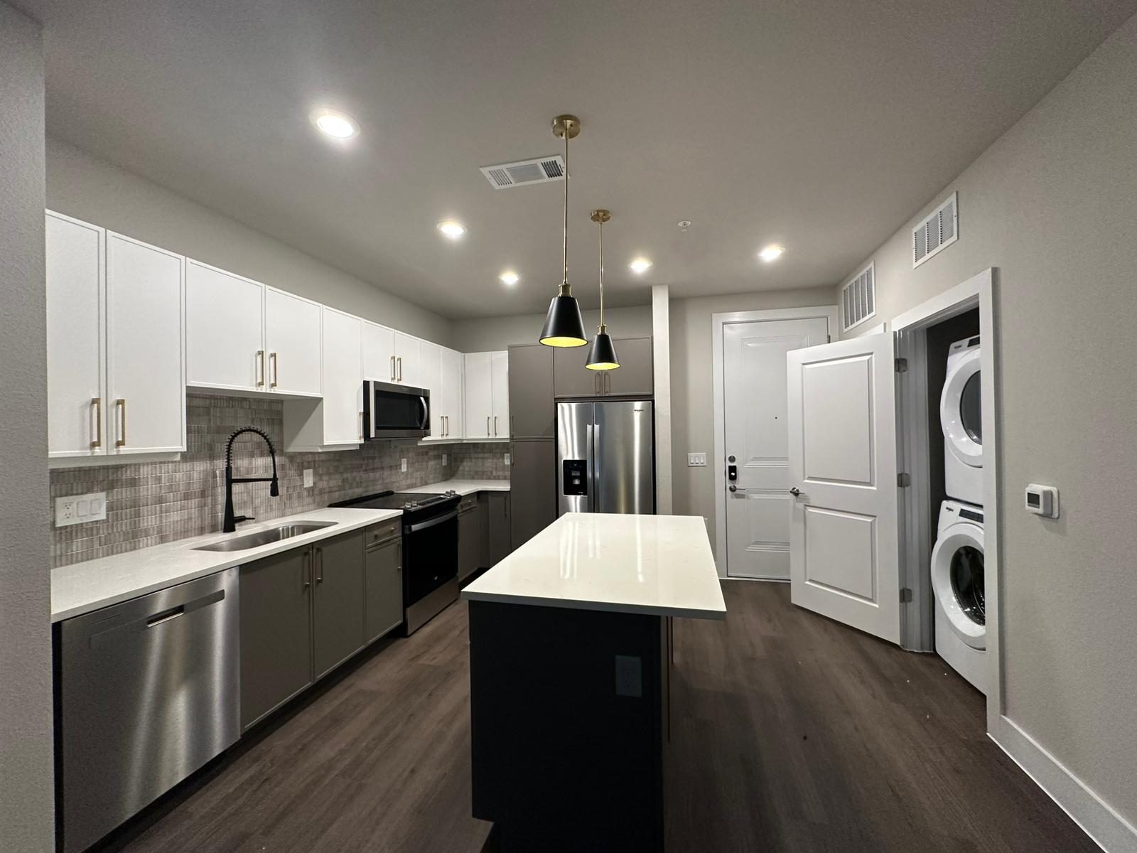 Modern apartment kitchen interior painting finish