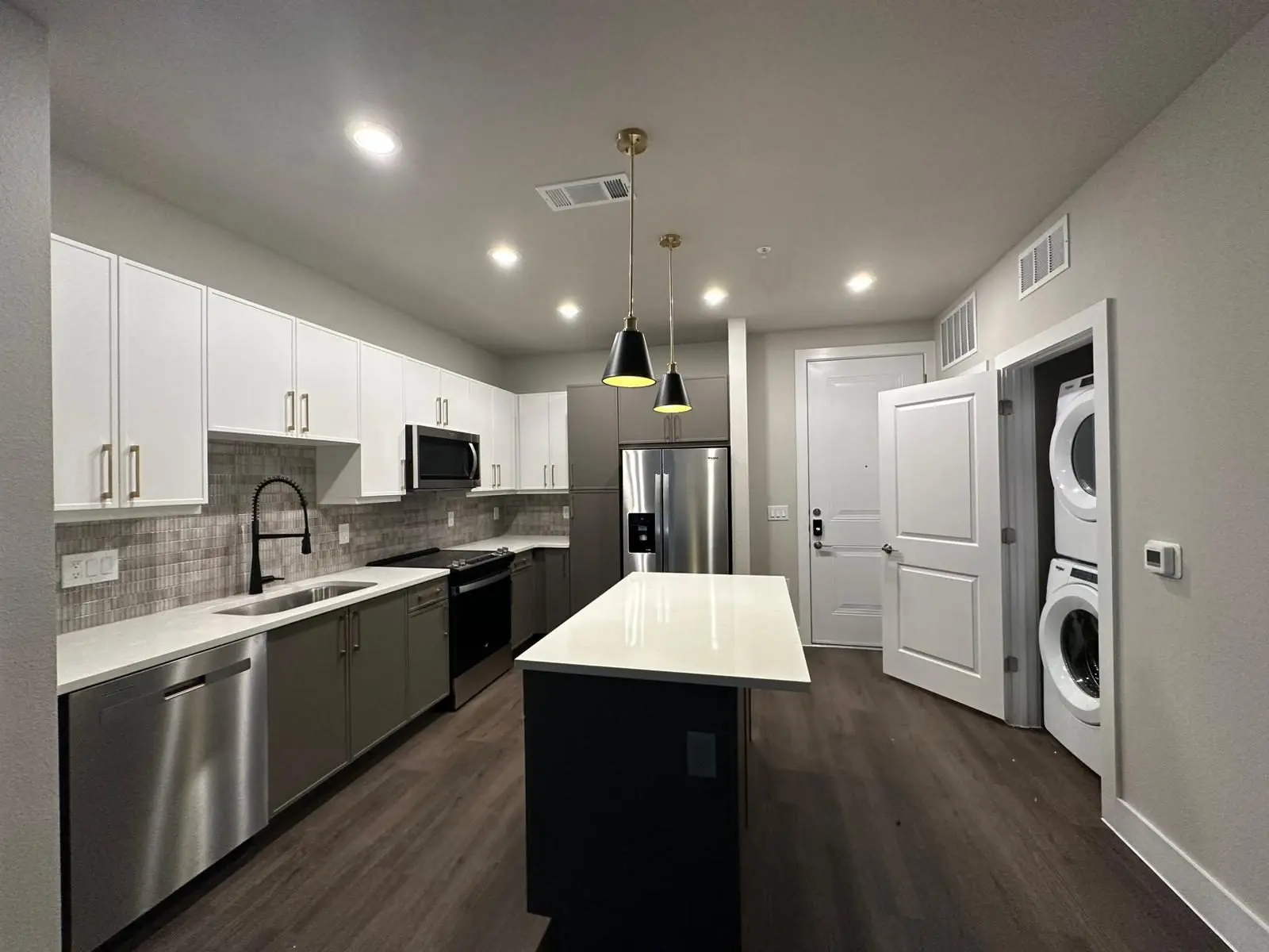 Modern apartment kitchen interior painting finish